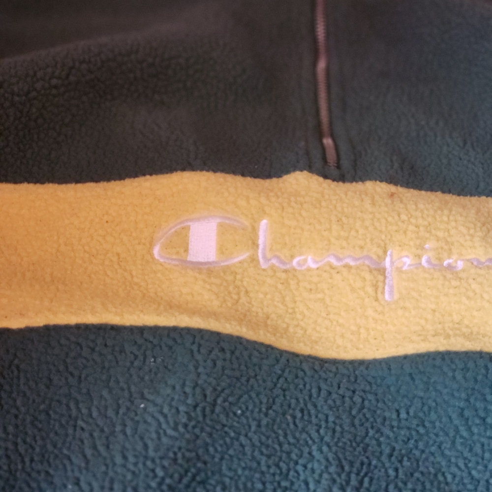 Champion Green and Yellow Sweatshirt